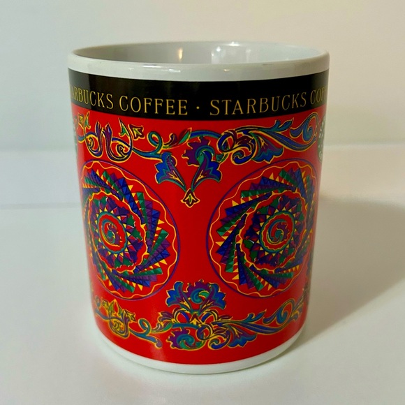 Vintage Late 90’s/Early 2000’s Asian Art Starbucks Mug Made In Thailand - Picture 3 of 6